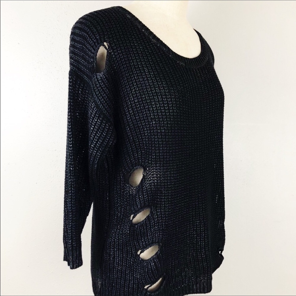 Molly Bracken destroyed knit sweater Medium